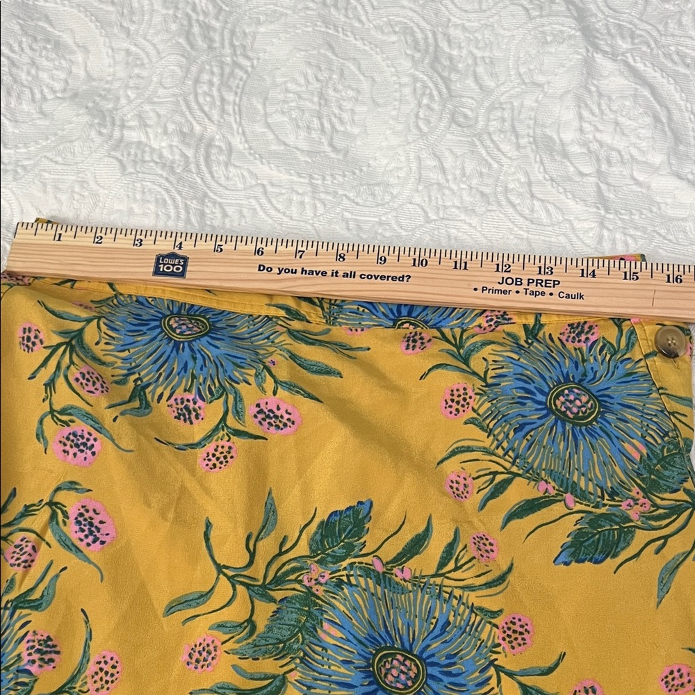 Madewell Skirt Women Size 8 Yellow Floral A-Line Skirt floral colorful - Picture 8 of 10